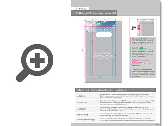 Product Bild standard-handyh__lle_f__r_samsung_s10__4_0-farbig_einseitig_bedruckt